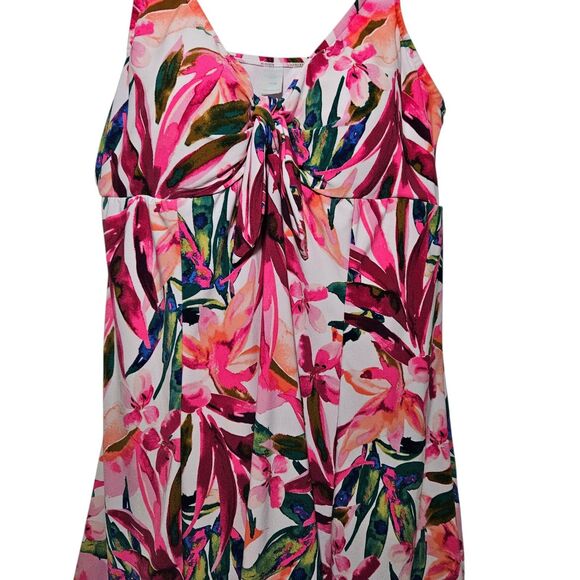 Bal Harbour 16W Hip Minimizer Tropical One-Piece Swimsuit Dress Vacation Resort - Picture 5 of 12